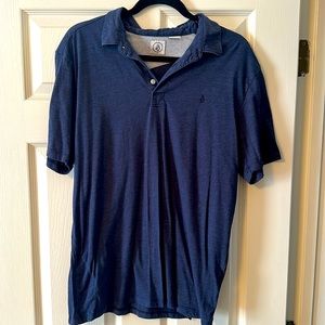 Volcom Casual Polo Shirt. Navy Blue. Size L